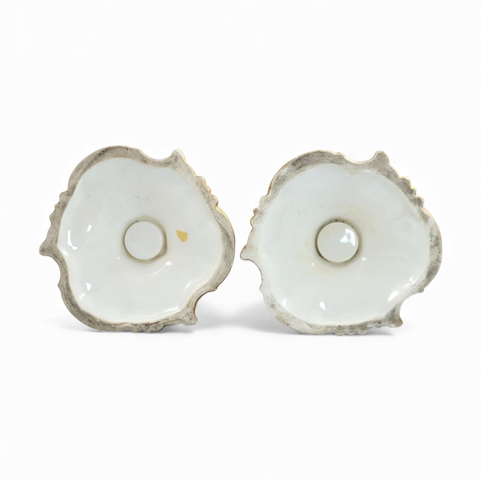 Derby Rococo Porcelain Candlesticks Pair C.1825 Hand Painted Flowers Regency photo buy