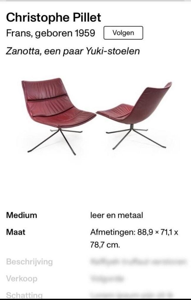 Furniture Zanotta Pair Of Yuki Loungechairs photo