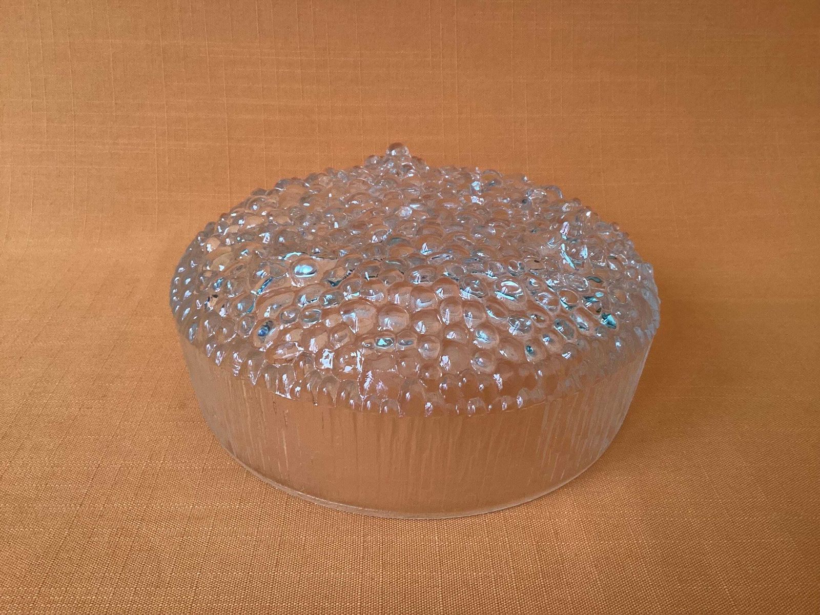 photo furniture 1960s Scandinavian Textured Glass Bowl, Ultima Thule Collection By Tapio Wirkkala