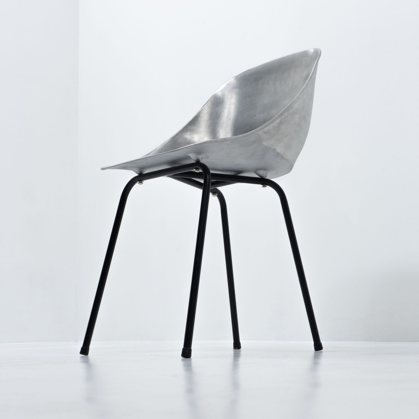 Aluminum Tonneau Chair By Pierre Guariche For Steiner, 1950s photo 1866.0