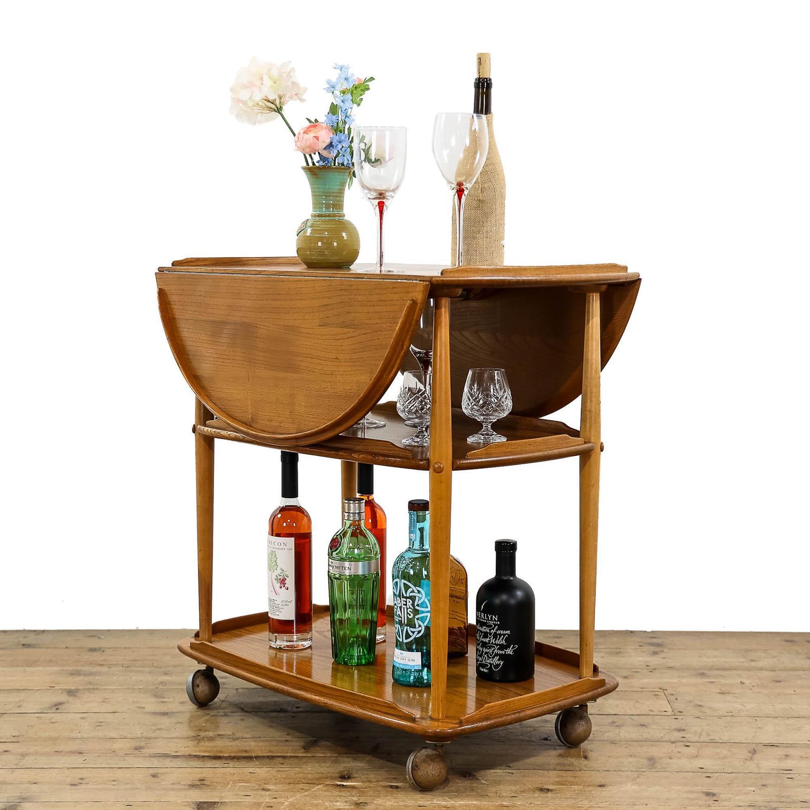 Vintage Ercol Folding Tea Trolley | Vintage Trolley | Drinks Trolley | Home Bar | Vintage Buffet
