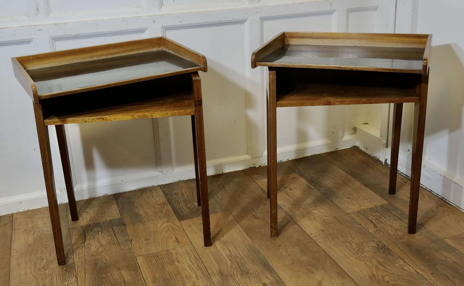 Pair Of Danish Mid Century Side Tables With Trays On Top A Stylish Pair photo 1500.0