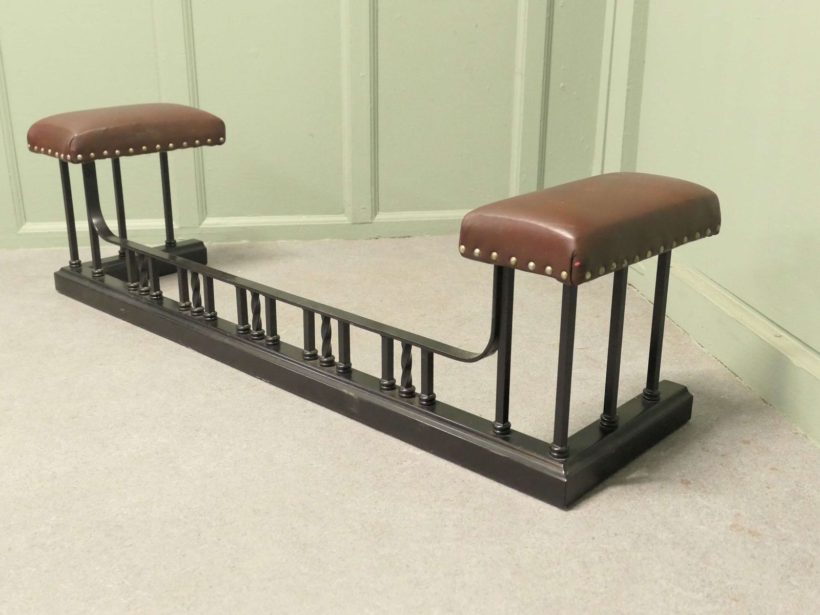 Art Deco Heavy Iron And Tan Leather Club Fender photo 2640.0