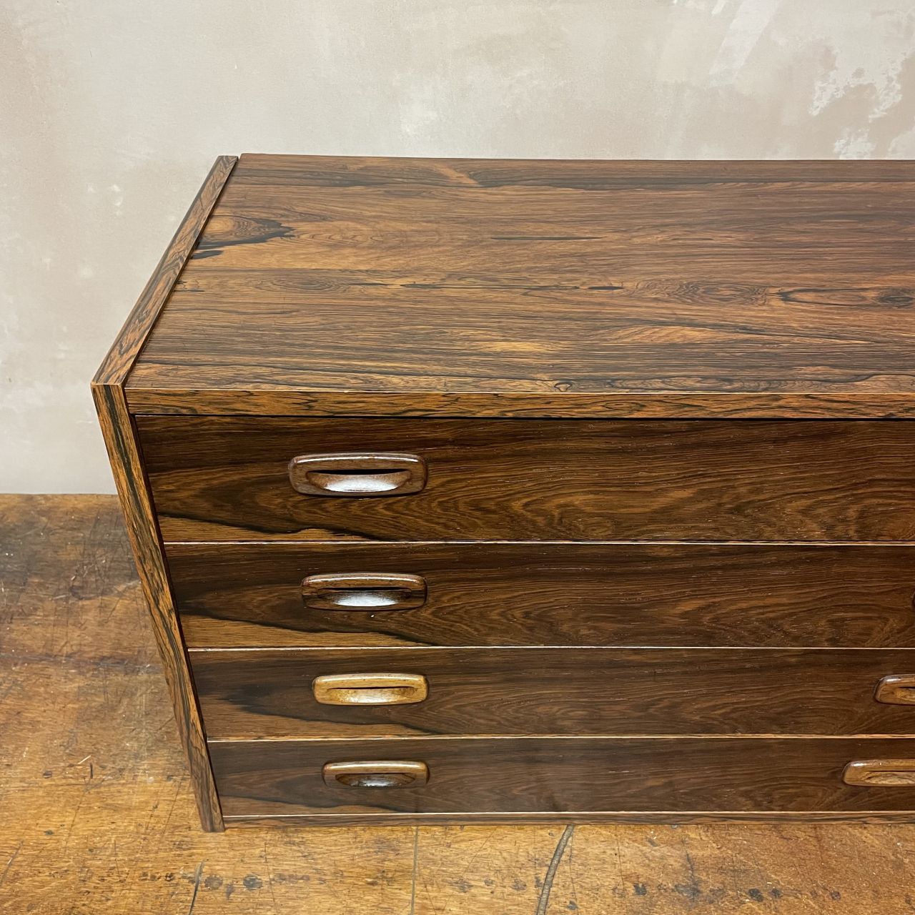Danish 4 Drawer Rosewood Chest Of Drawers photo for sale