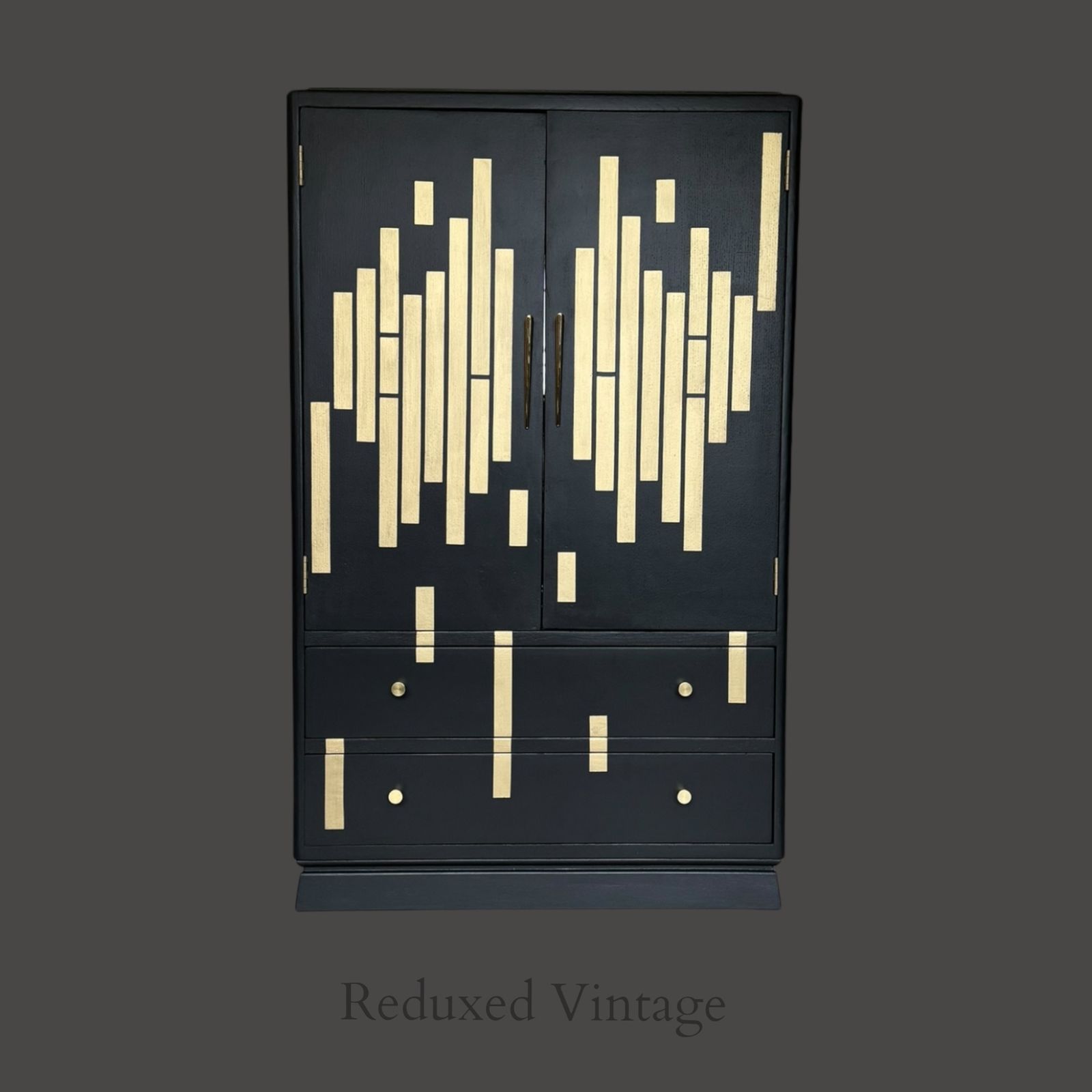 Wine Bar, Art Deco, Black And Gold, Gold Leaf, Geometric Design photo 595.0