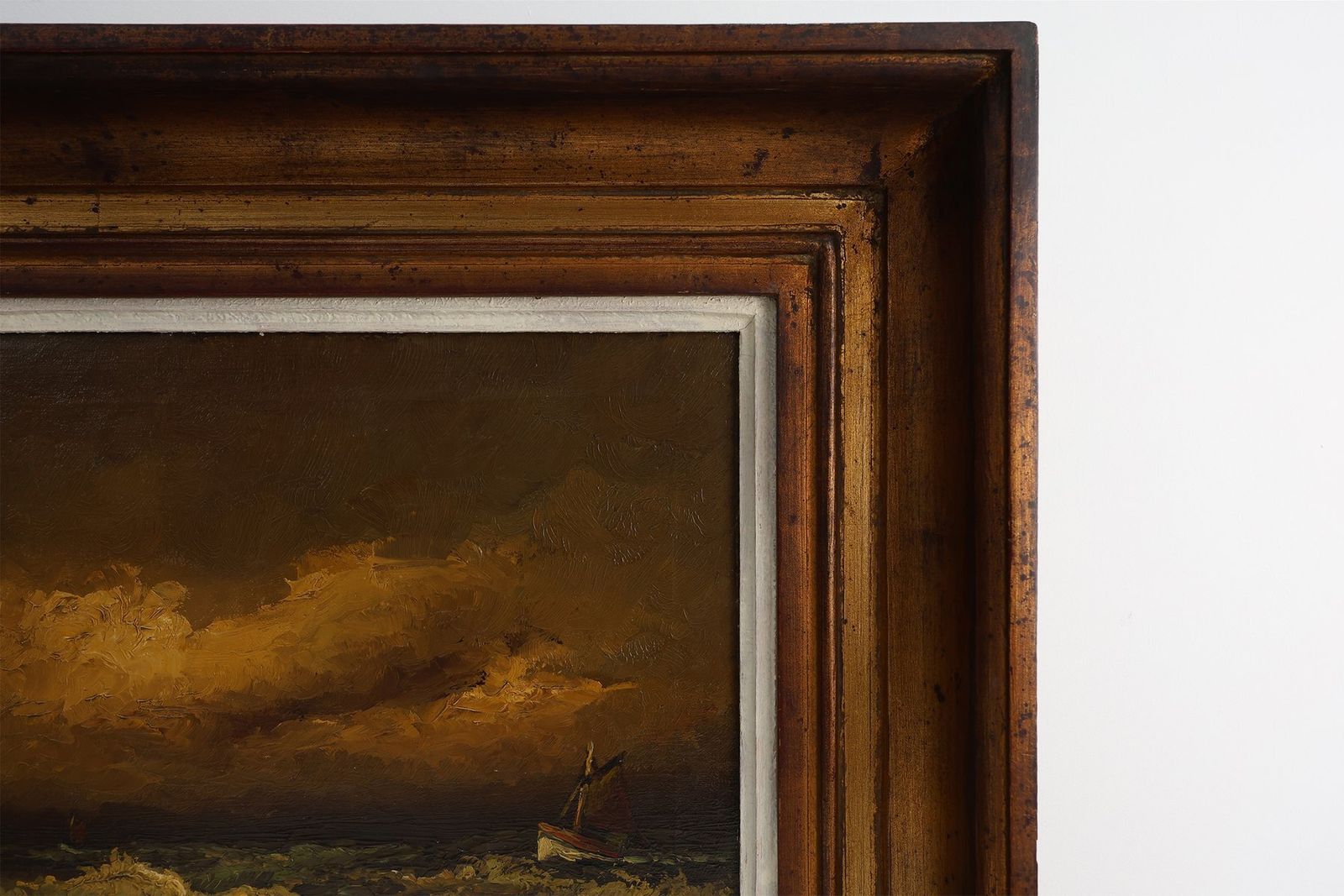 Albert Demoen, Seascape, 1940, Oil On Canvas, Framed photo 1043.0