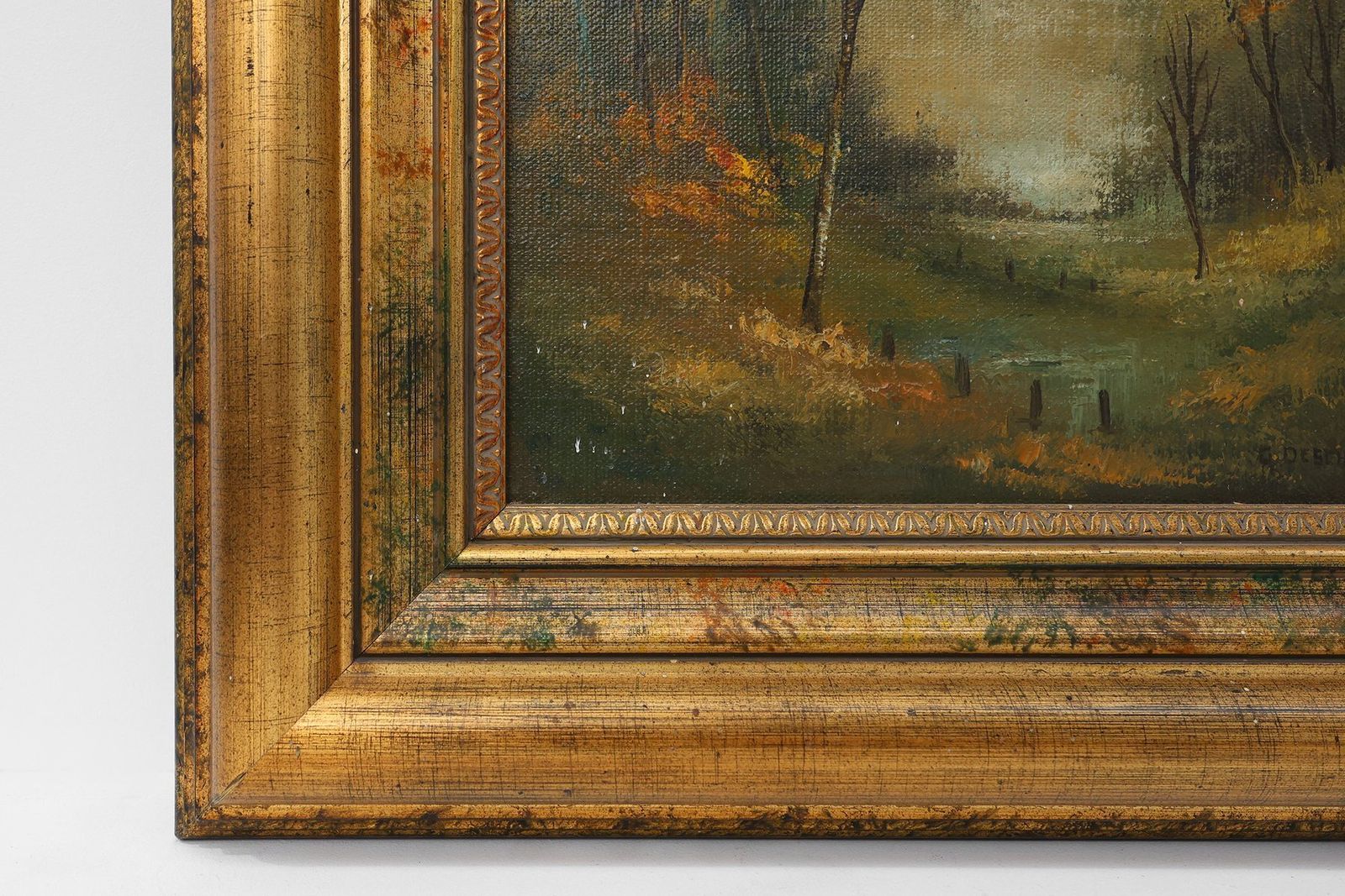 Belgian Artist, Landscape, 1940s, Oil Painting, Framed photo for sale