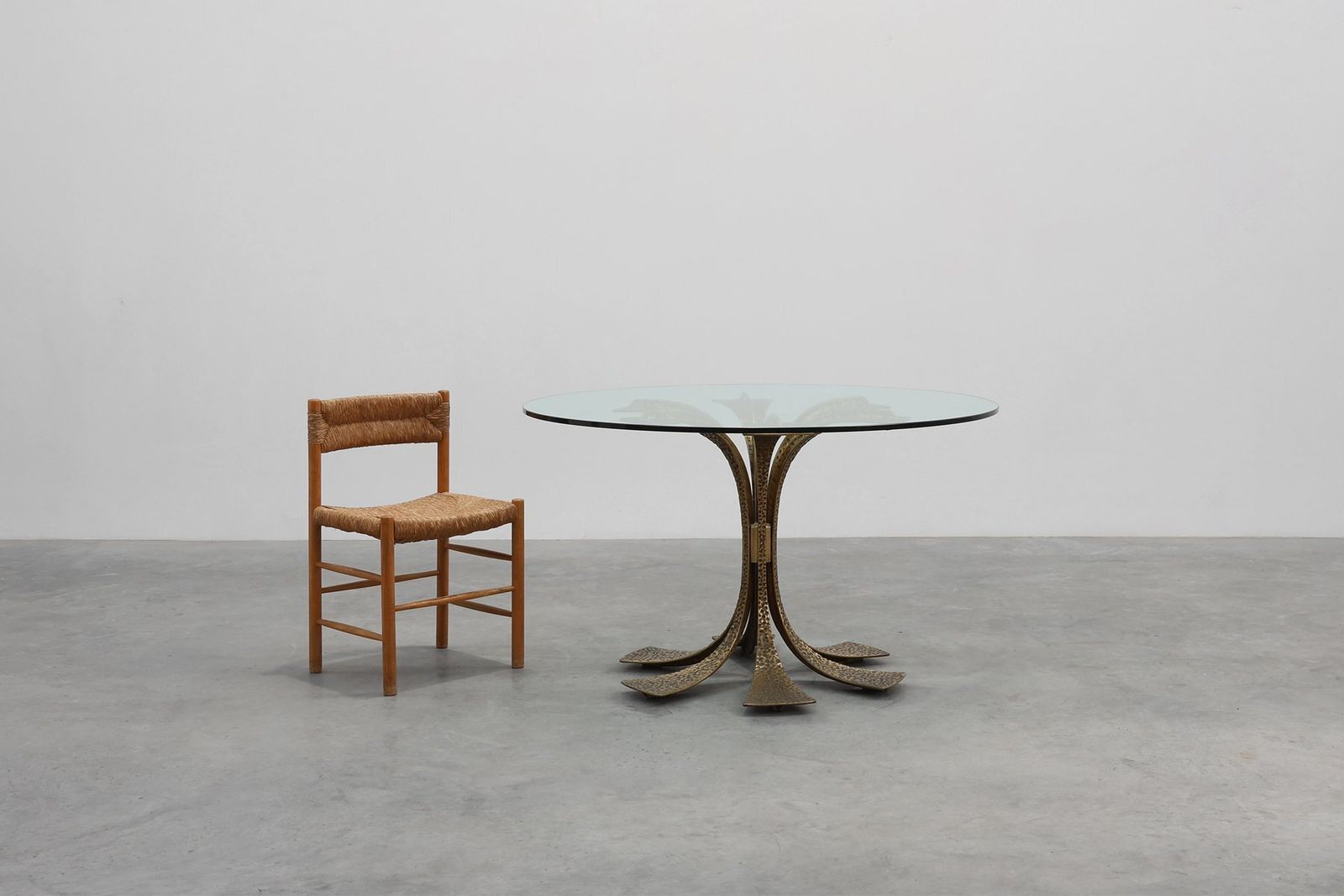 Mid Century Modern Italian Table In Bronze With Glass Top, 1970s photo furniture