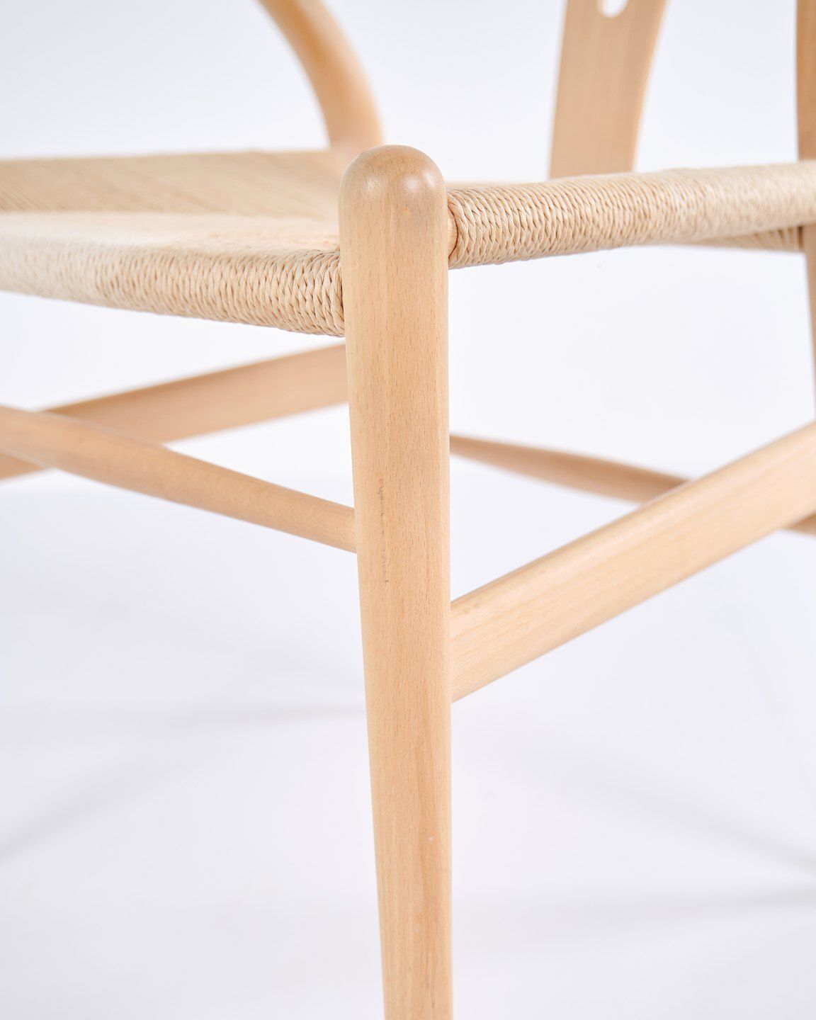 Set Of Six Y Chairs   Model Ch24   Beech & Natural Wicker   Hans J. Wegner   Carl Hansen & Son   1970s photo buy