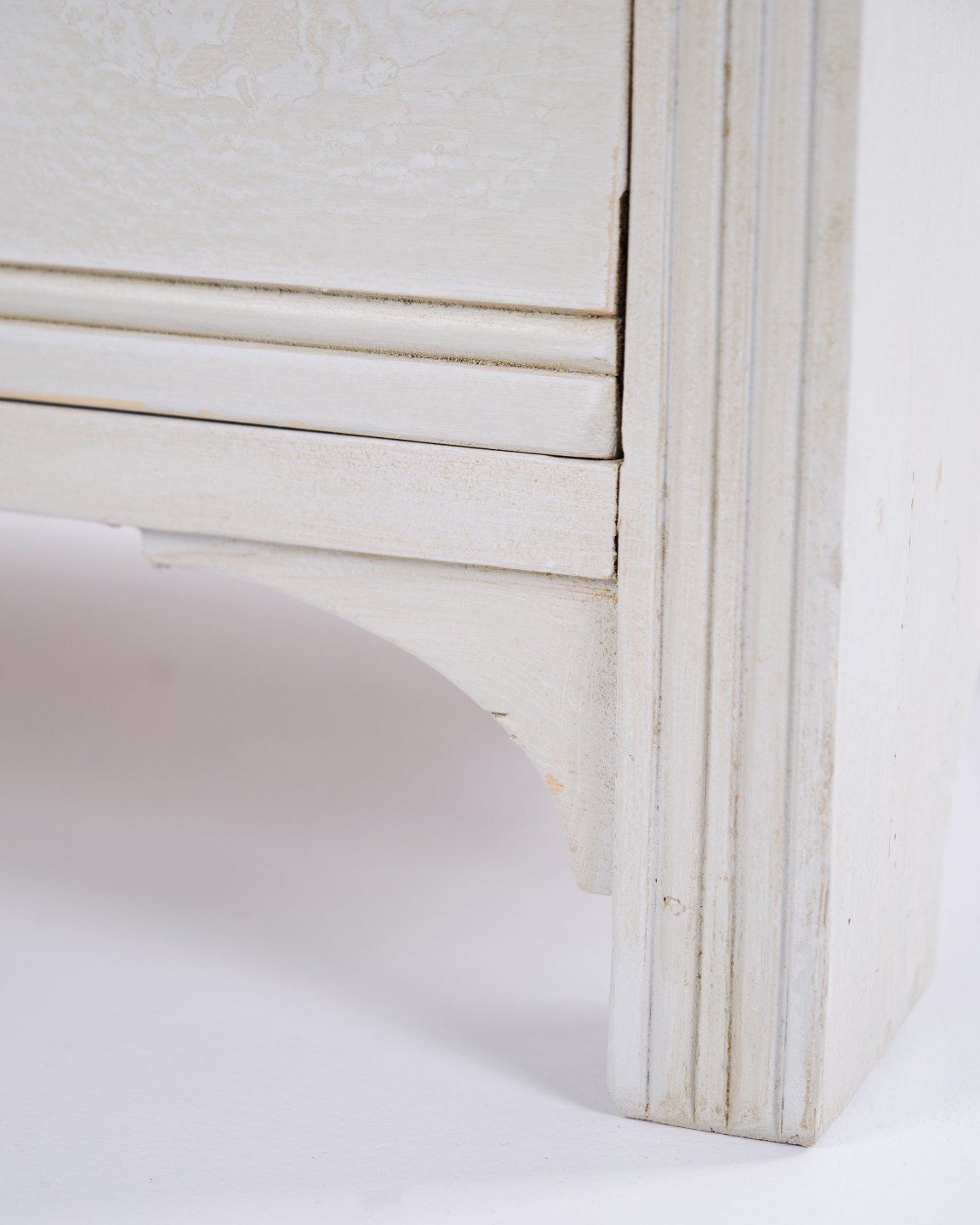 photo for sale Antique Chest Of Drawers With 4 Drawers   Grey Painted   Year 1890s