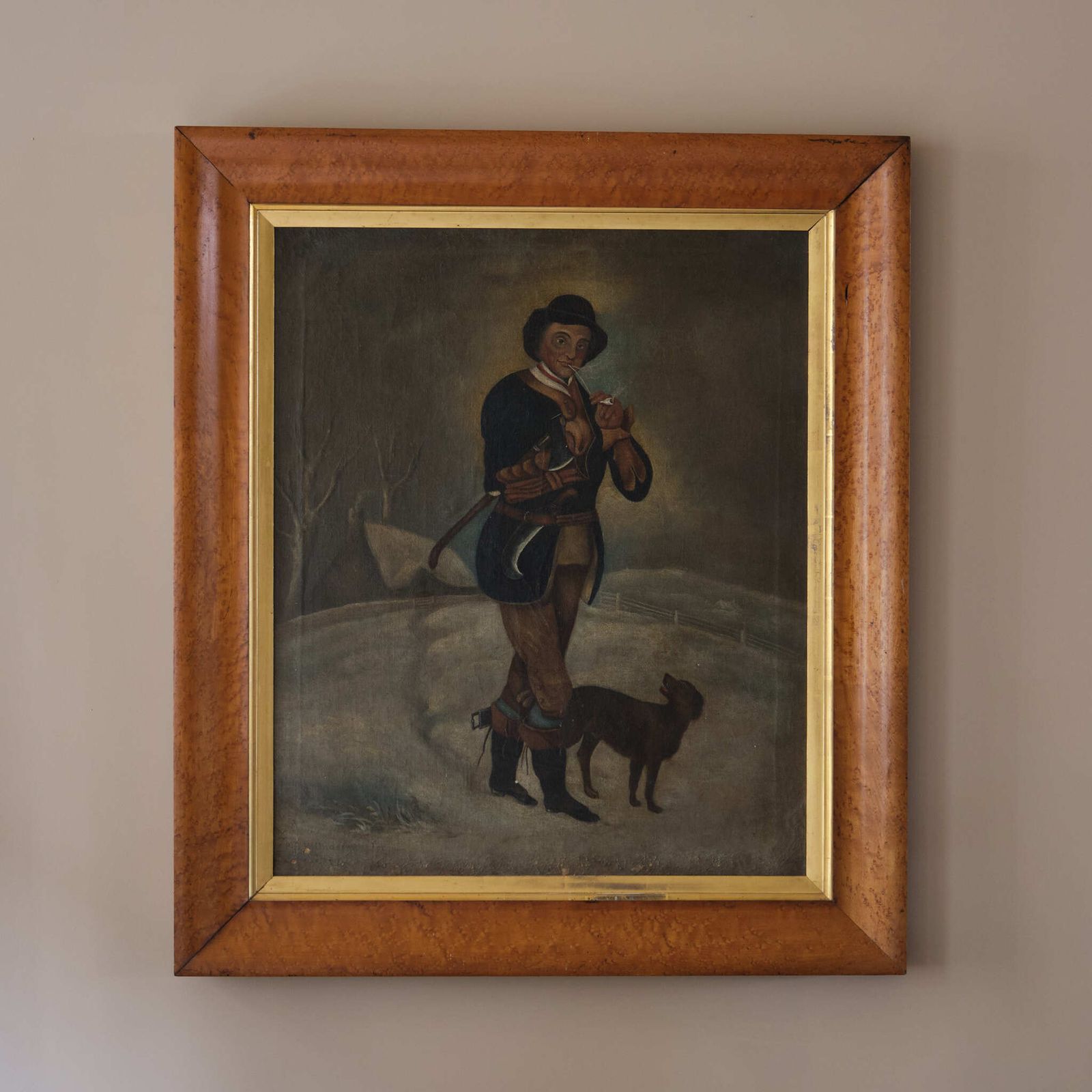 Early 19th Century Naive Oil On Canvas. photo for sale