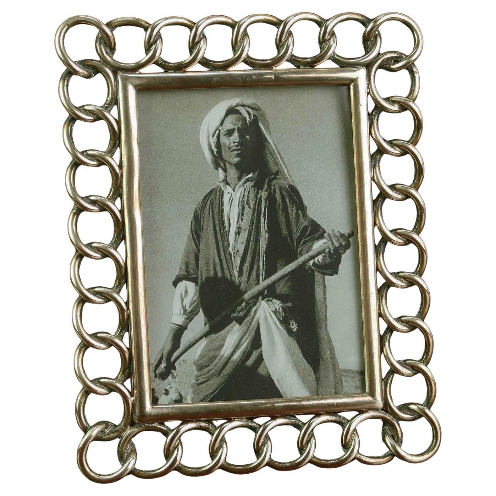 Antique Brass Ring Photograph Frame. English, Late 19th Century