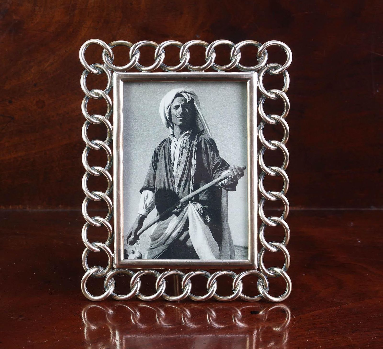 Antique Brass Ring Photograph Frame. English, Late 19th Century photo Home Decor