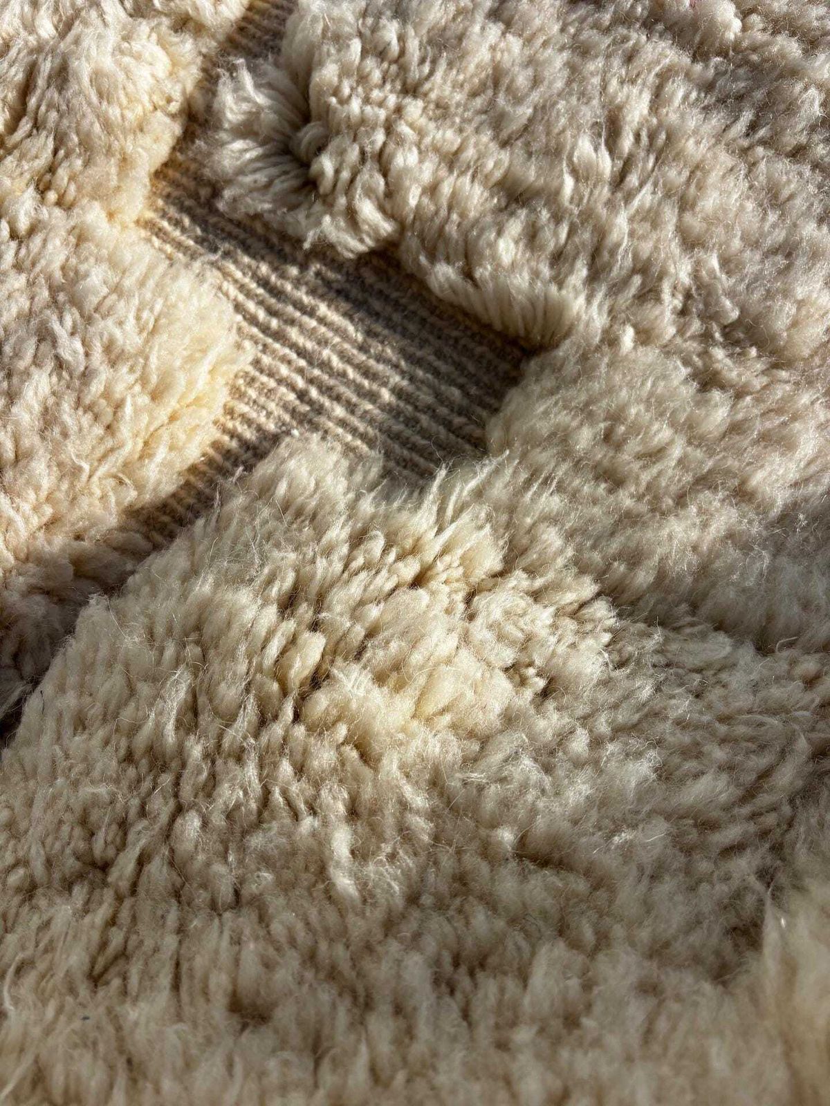 Moroccan White Berber Rug 220x300 Cm   Authentic Handwoven Wool Carpet, Checkered Berber Rug   Beni Ourain Rug   Handmade Rug photo buy