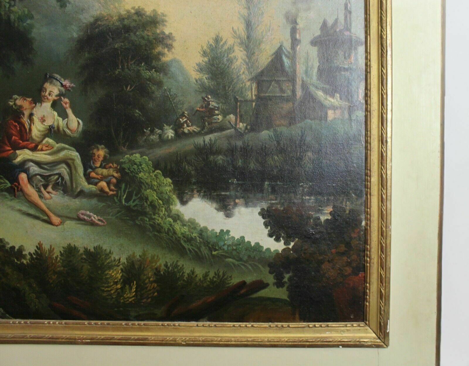 Tall French Antique Chateau Trumeau Mirror C.1890 photo Home Decor