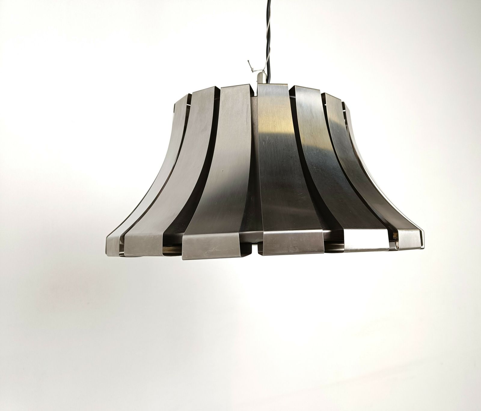 Mid Century Steel Suspension Lamp By E. Martinelli For Martinelli Luce, Italy, 1960s photo furniture
