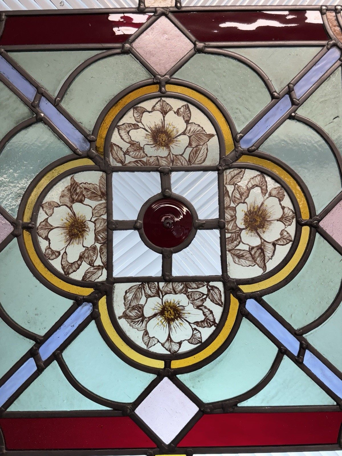 Art Deco Stained Glass Front Door Period Old Reclaimed Antique Wood Lead 20s 30s photo buy