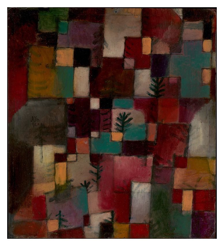 Paul Klee 'Redgreen And Violet Yellow Rhythms' Archival Pigment Print Unframed