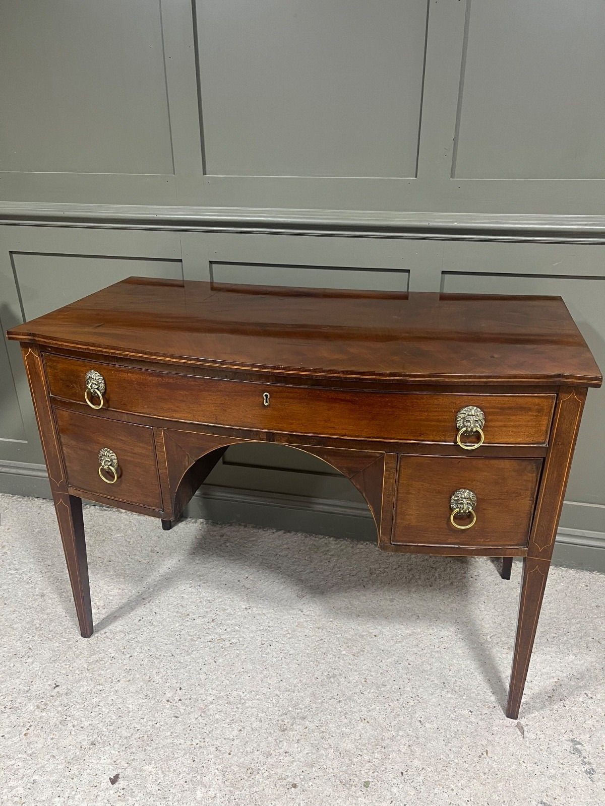 Georgian Desk Knee Hole Style Antique Desk Early 1800’s photo for sale