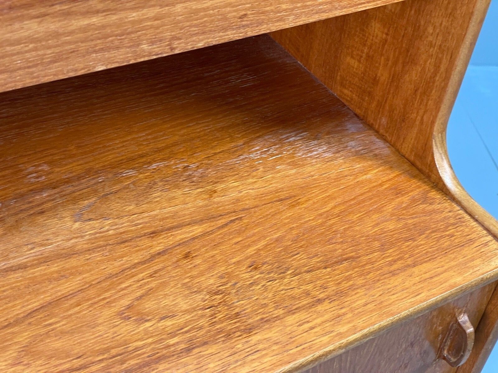 400.0 Vintage Nathan Teak Sideboard Highboard 1960s Mid Century Shelving Mwoo photo