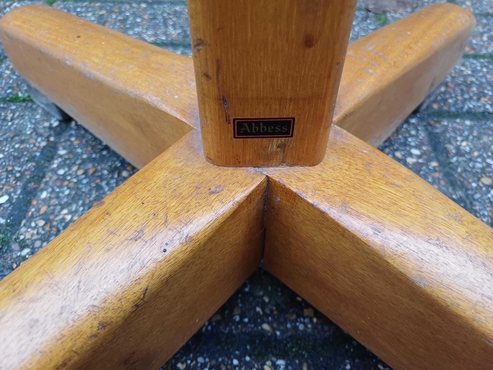 Vintage 1960s Abbess Solid Wood Coat Stand With Eight Hooks And Black Feet Smart Mid Century Piece For Hallway Or Bedroom photo vintage
