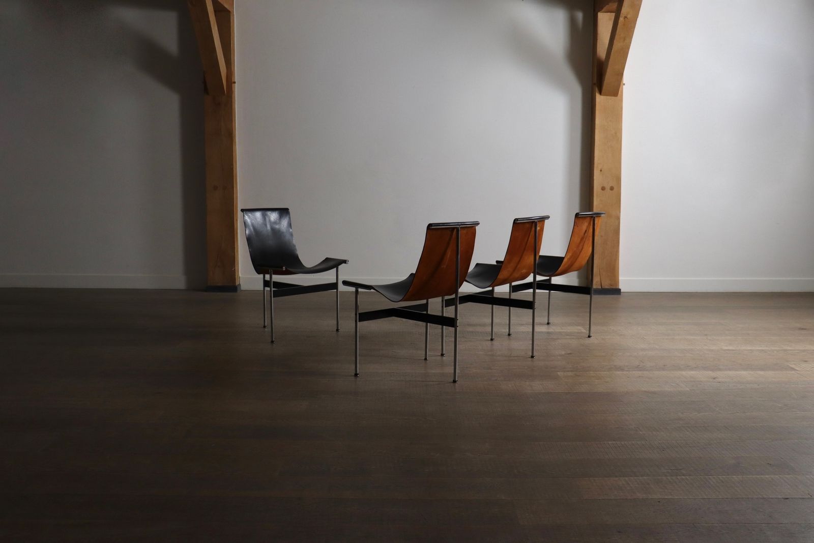 Katavolos, Kelley And Littell T Chairs For Icf De Padova, Italy 1952 Set Of 4 photo for sale