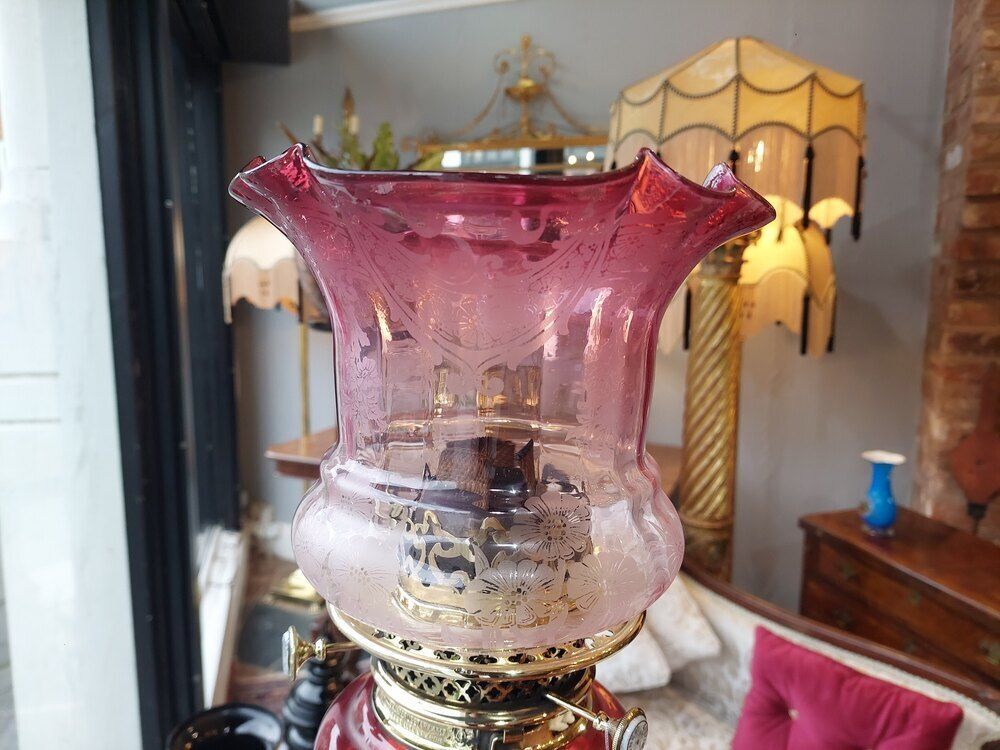 Late 19thc Brass & Copper Floor Standing Lamp photo vinterior