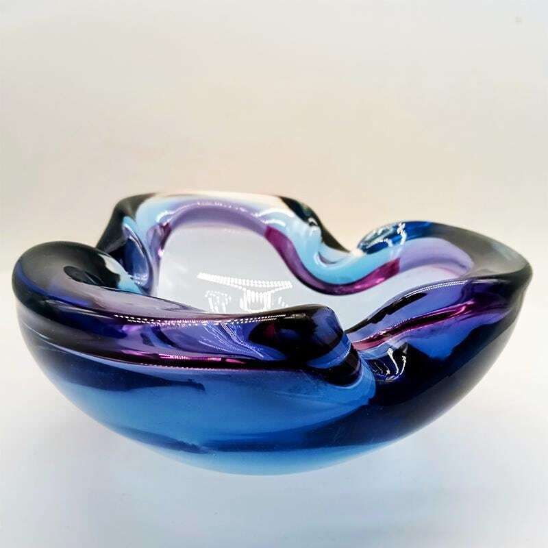 1960s Big Ashtray Or Catch All In Murano Glass By Flavio Poli For Seguso. 16cm. Made In Italy. photo buy