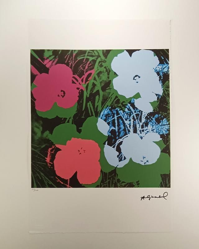 1980s Andy Warhol "Flowers" Limited Series Lithograph   Leo Castelli   New York   Numbered In Pencil.