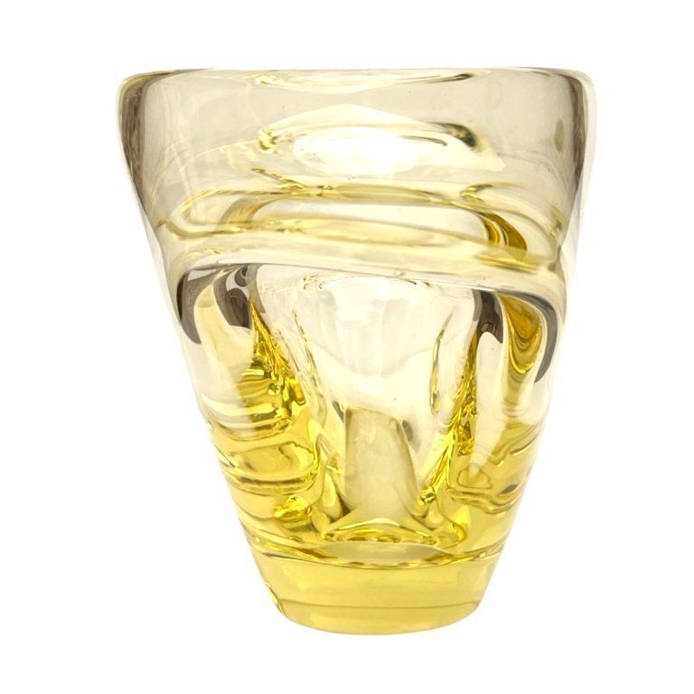 Glass Vase Designed By M. Klinger, železný Brod Glass (Zbs), Czechoslovakia, 1960s. photo for sale