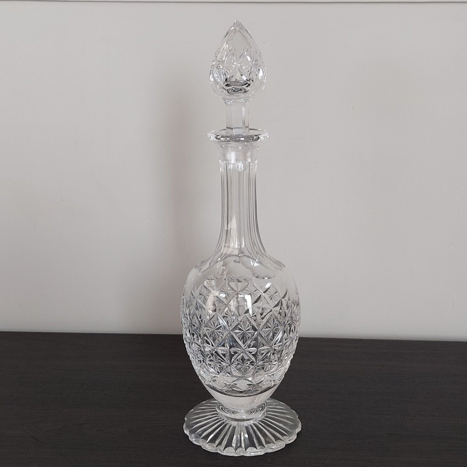 Stuart Crystal Footed Wine Decanter In The Connaught Pattern