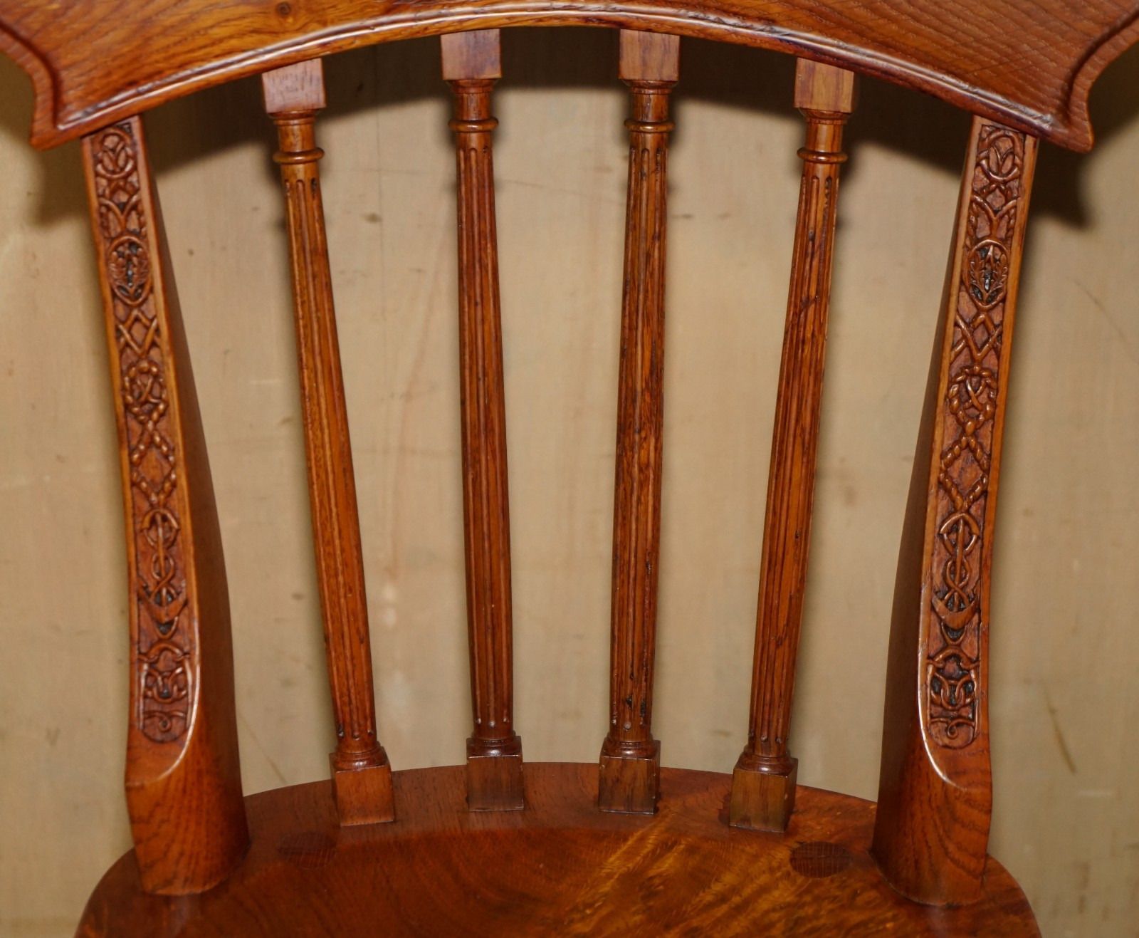 Furniture 34/200 Stewart Linford Admiral Nelson H.M.S Victory Hand Carved Burl Oak Chair photo