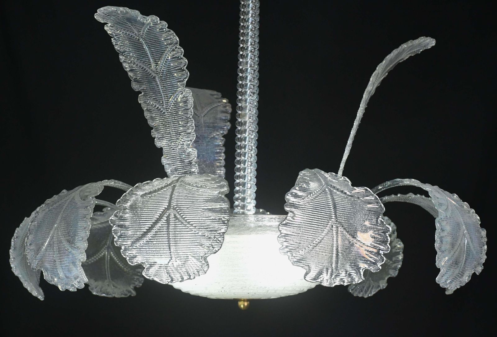 Luxury Barovier & Toso Chandelier, Murano Pulegoso Glass, 1950s photo buy