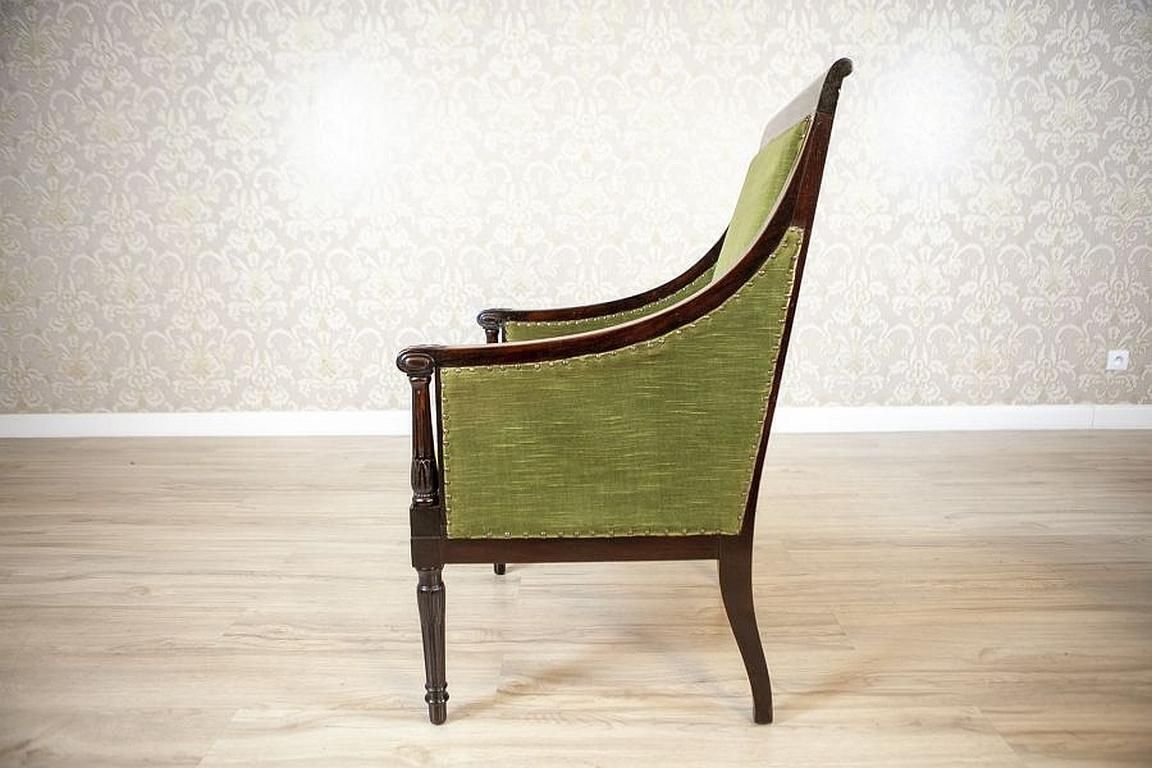 Two Walnut Armchairs From The Mid. 20th Century In The English Style photo for sale