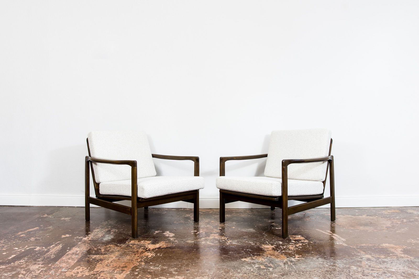 Mid Century Modern Armchairs By Zenon Bączyk, 1960's, Set Of 2 photo for sale