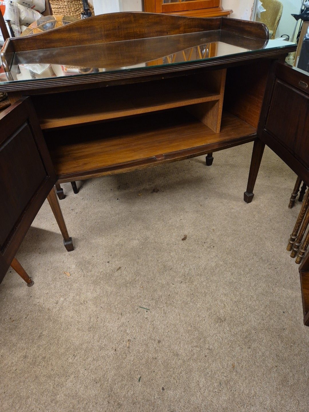 Edwardian Mahogany Sideboard With Double Door Cupboard By Waring & Glllow photo 195.0