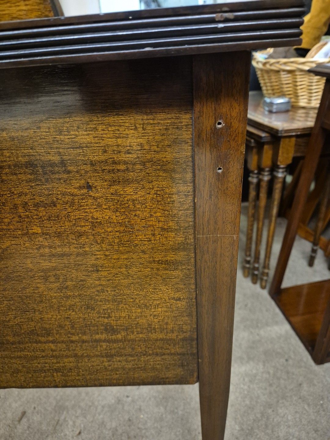 195.0 Edwardian Mahogany Sideboard With Double Door Cupboard By Waring & Glllow photo