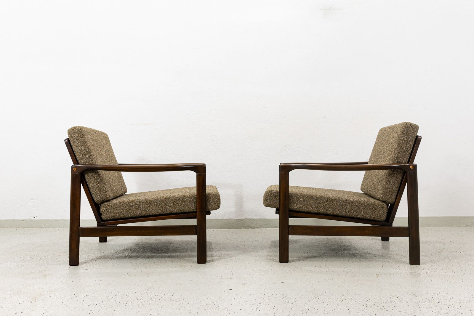 Furniture Mid Century Armchairs By Zenon Bączyk, 1960's, Set Of 2 photo