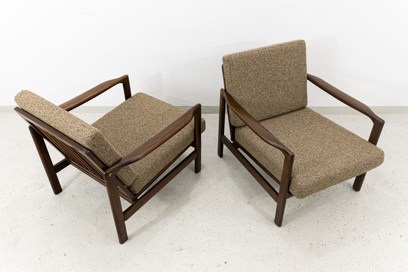 1300.0 Mid Century Armchairs By Zenon Bączyk, 1960's, Set Of 2 photo