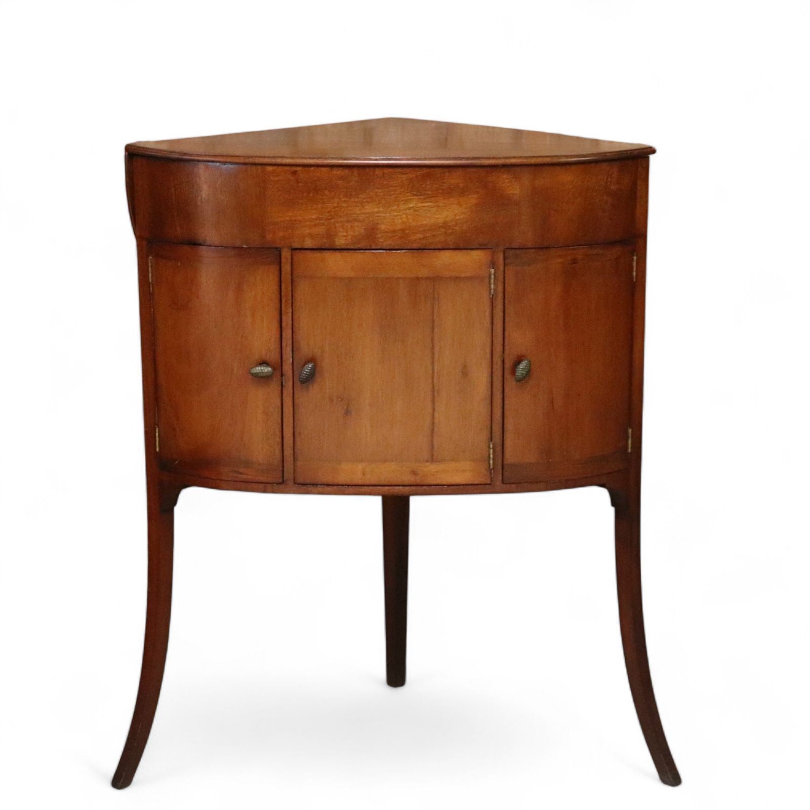 Antique Mahogany Georgian Corner Washstand With Blue & White Ceramic Basin photo Furniture