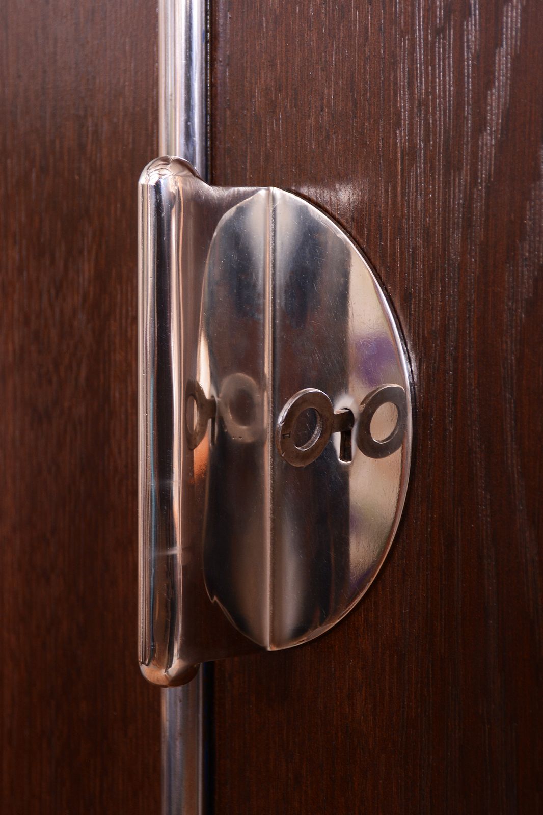 photo vinterior Restored Bauhaus Wardrobe, By Vichr A Spol., Chrome, Steel, Oak, Czech, 1930s