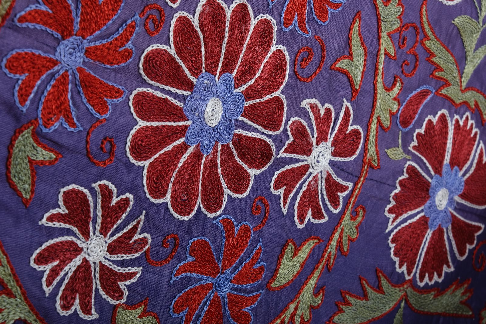 photo furniture Traditional Uzbek Suzani Fabric   Silk Uzbek Wall Decor   Suzani And Bed Cover 102 X 189