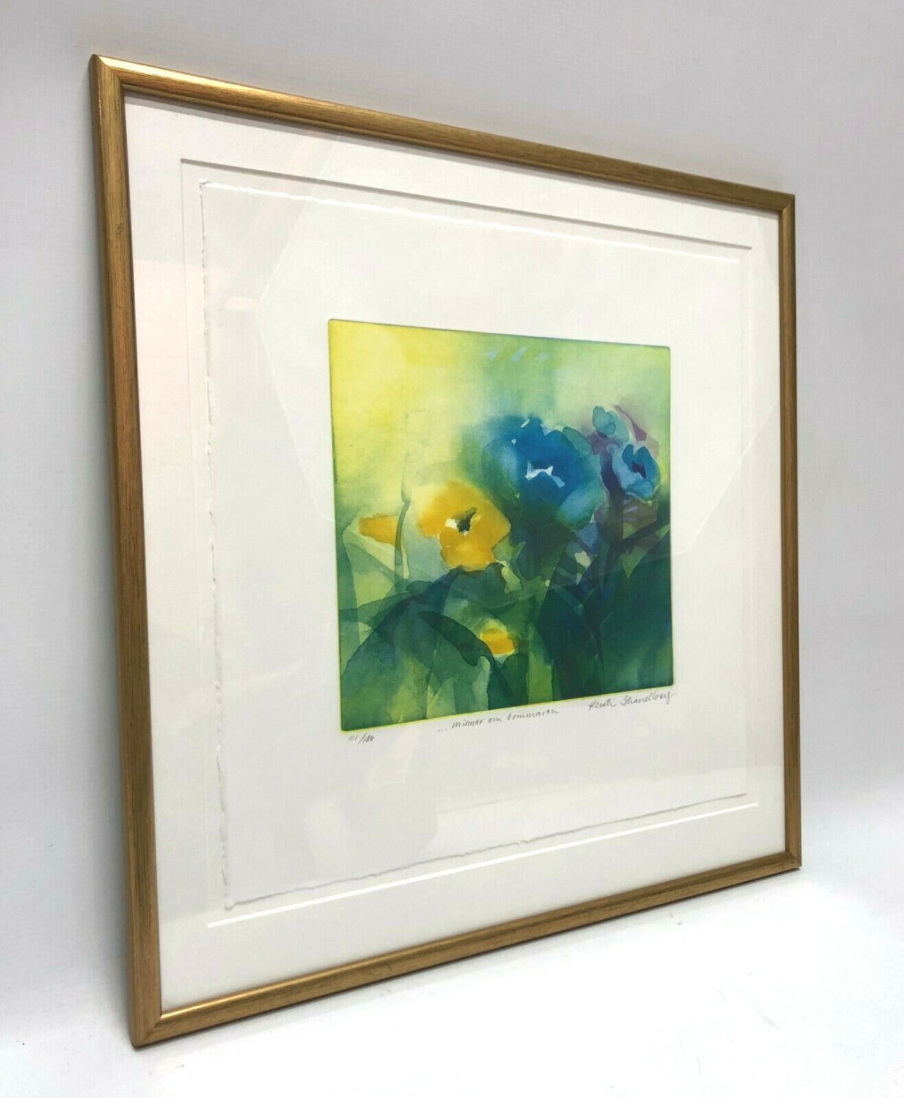 Lithography Floral, By Kersti Strandberg "Reminiscent Of Summer" Original Print photo for sale