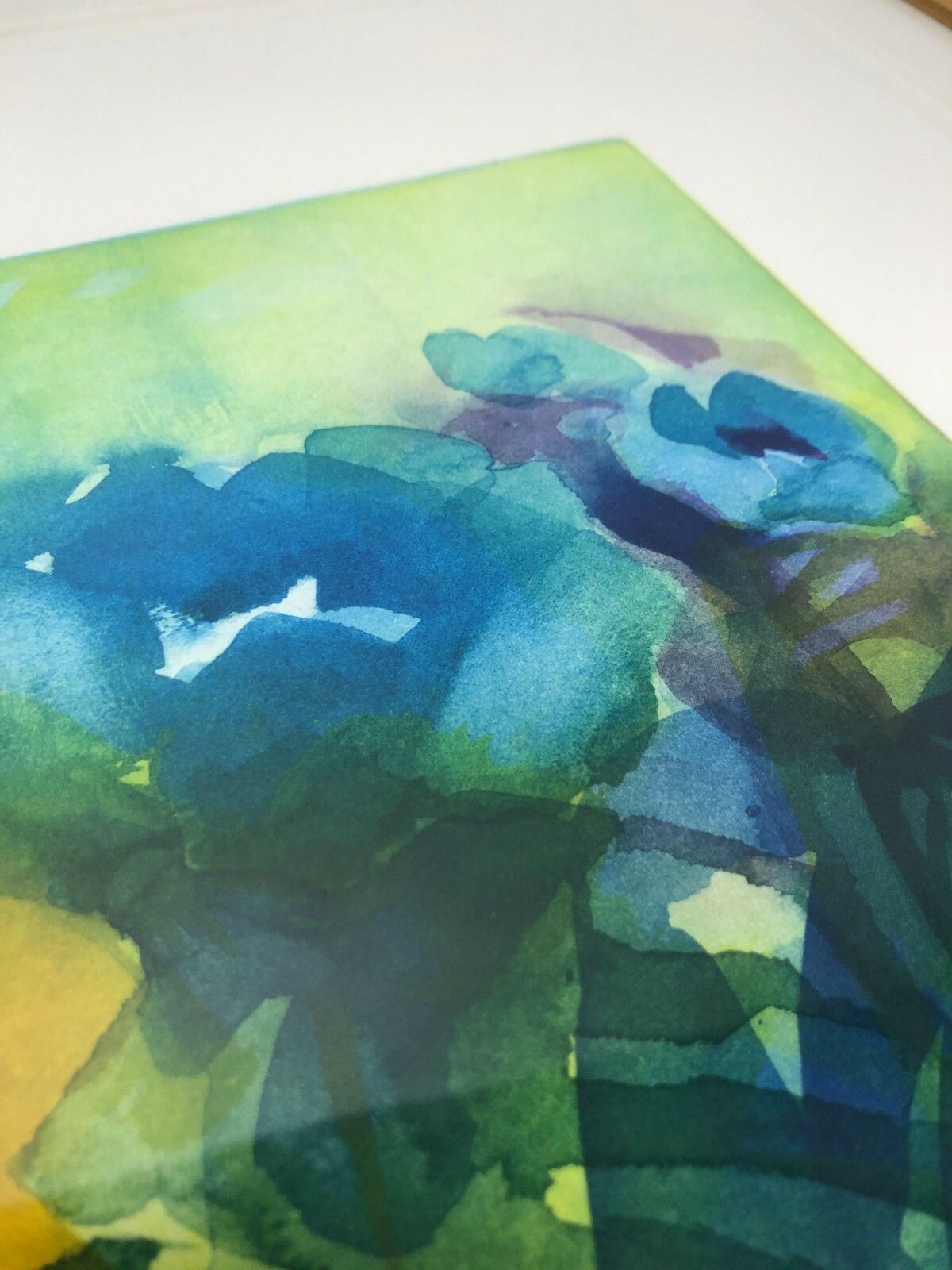 Lithography Floral, By Kersti Strandberg "Reminiscent Of Summer" Original Print photo vinterior