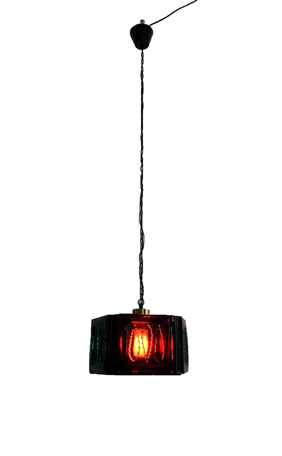Mid Century Modern Erik Hoglund Ceiling Lamp Glass Kosta Boda 1970s