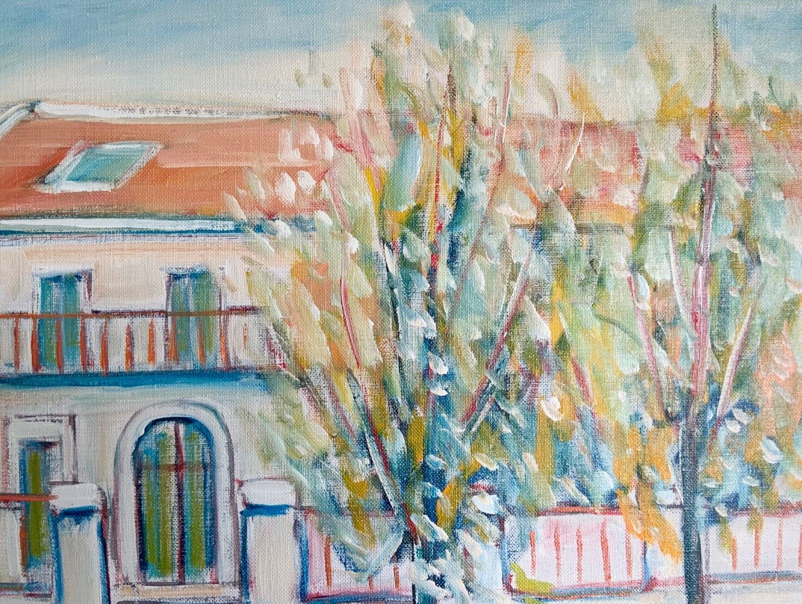 Original Swedish Oil On Canvas, Italy By Gunnar I. Erixon photo vinterior