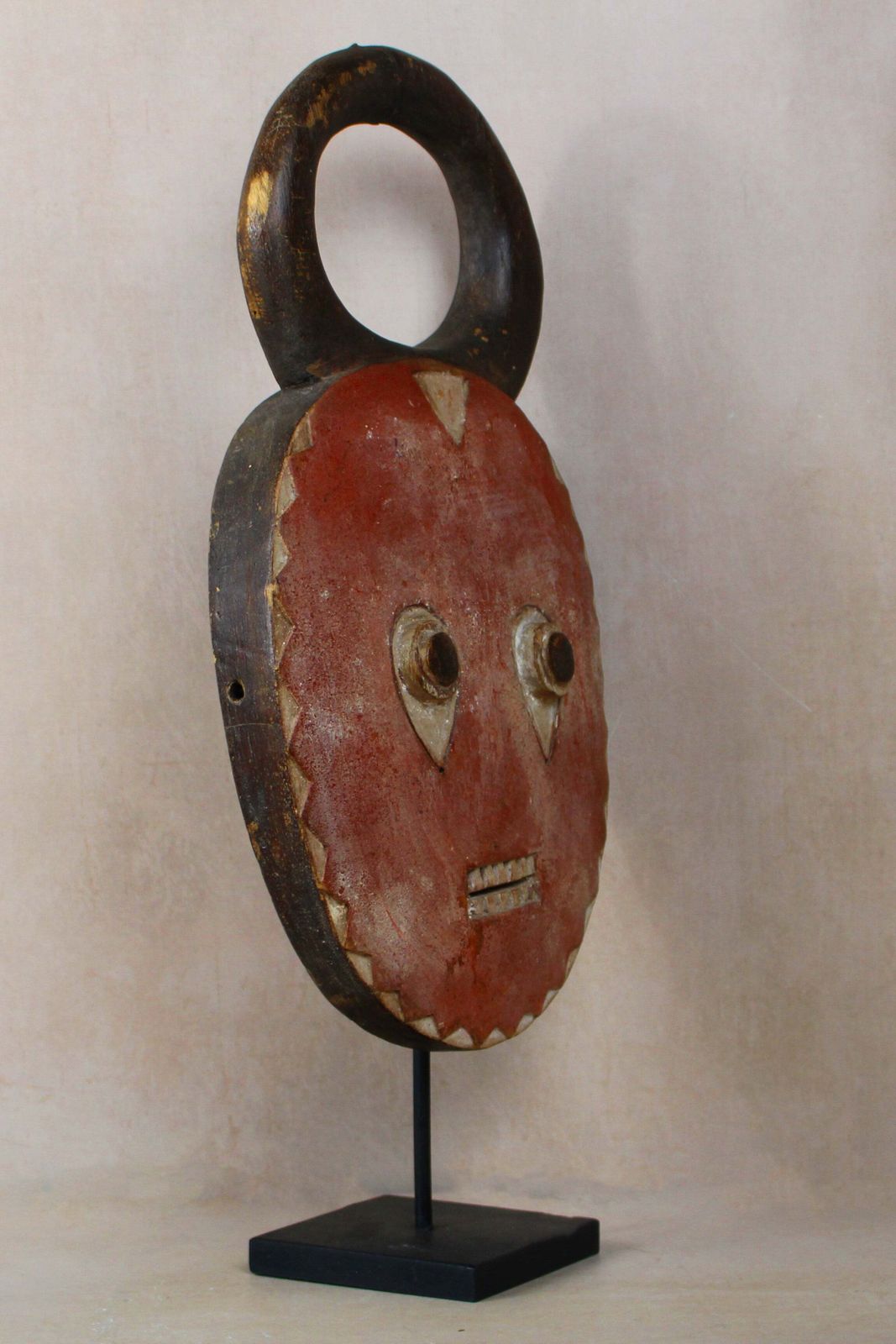 Original Natural And Hand Made Baule Mask   Red 145.2 photo furniture
