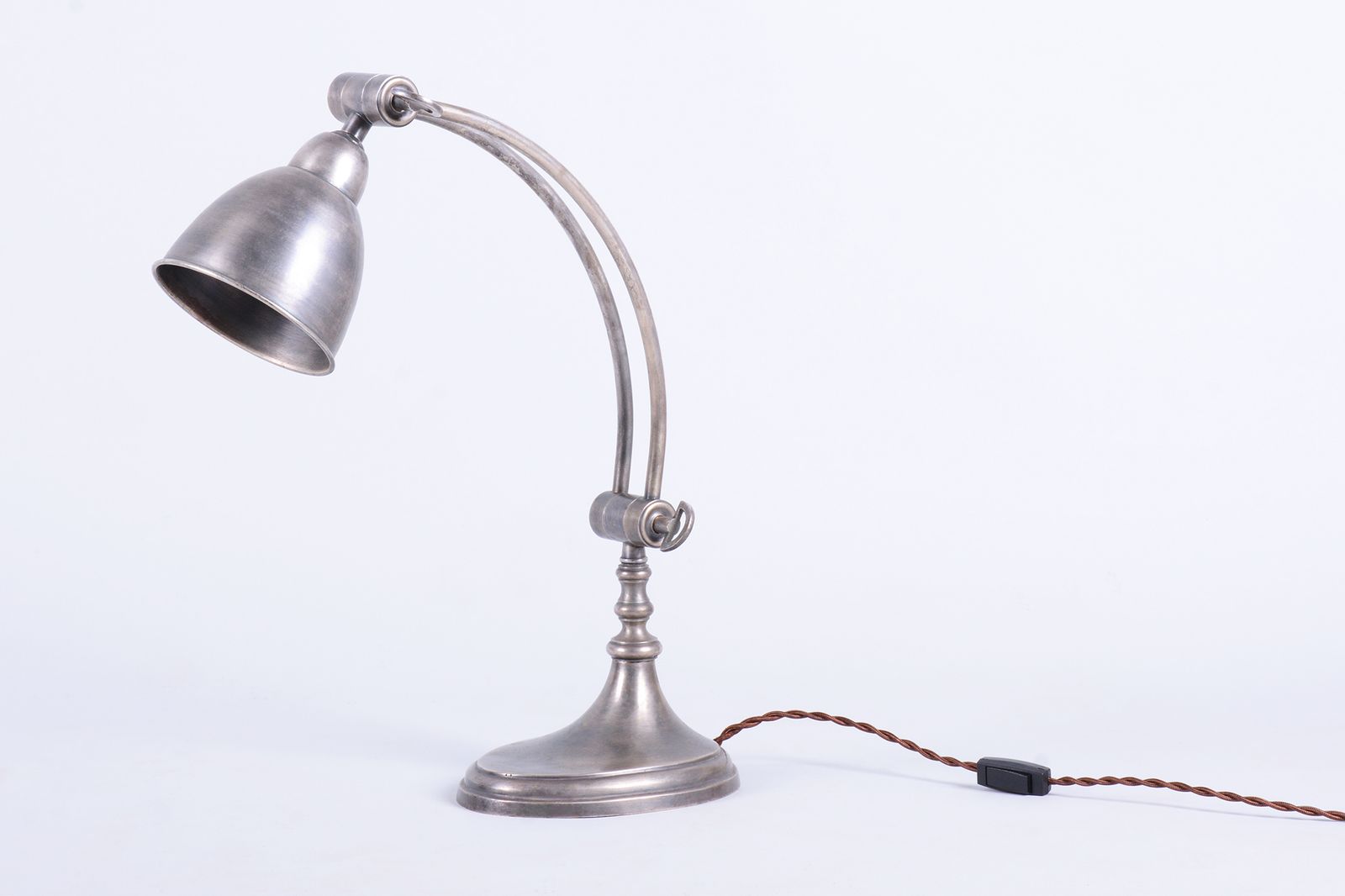 Restored Art Deco Table Lamp, Chrome Plated Steel, France, 1920s