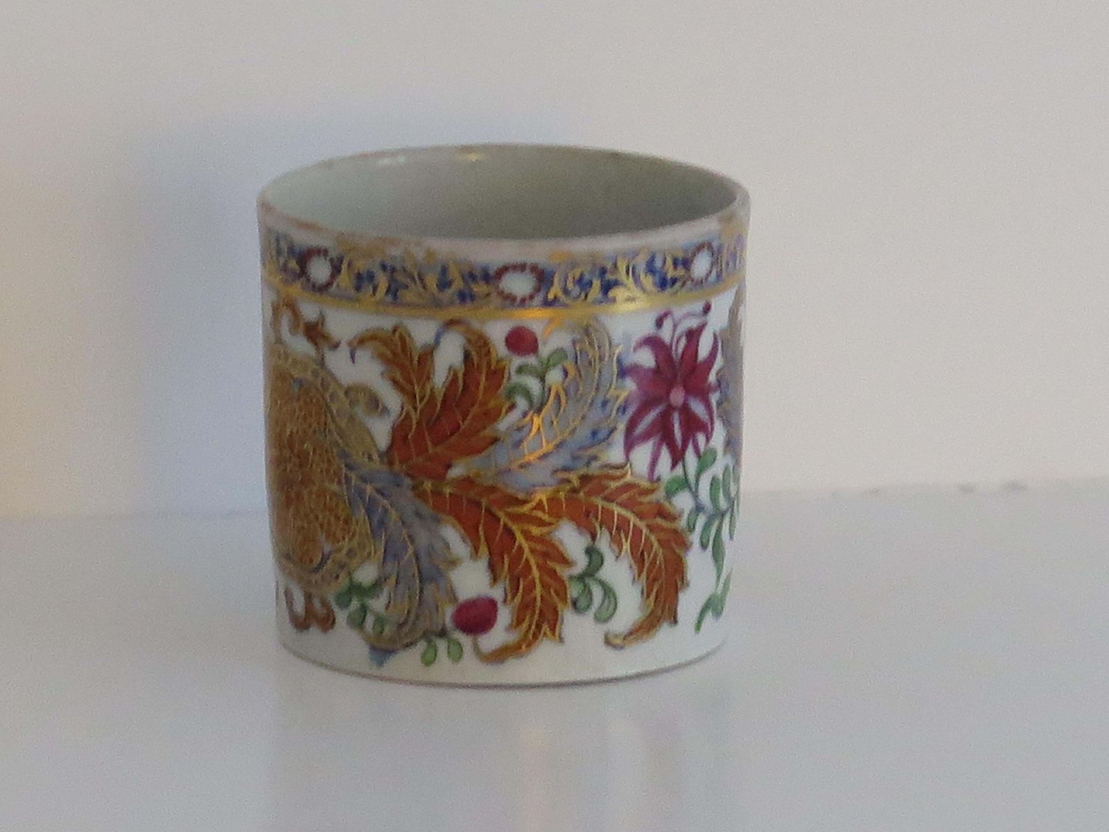 photo furniture Fine New Hall Porcelain Coffee Can Hand Painted Pattern 490, Georgian Circa 1805
