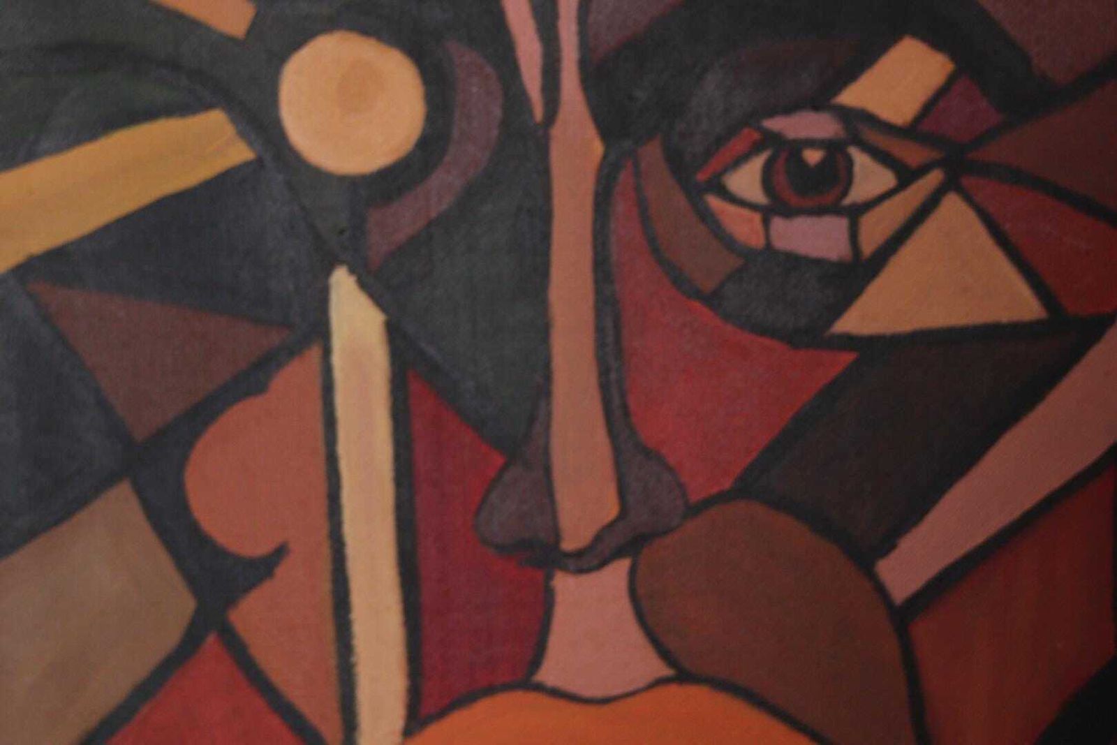 Original Scandinavian Oil On Canvas – “Face”  – Tnx 88 Vintage & Framed  56 × 46 Cm (22" × 18.1") photo buy